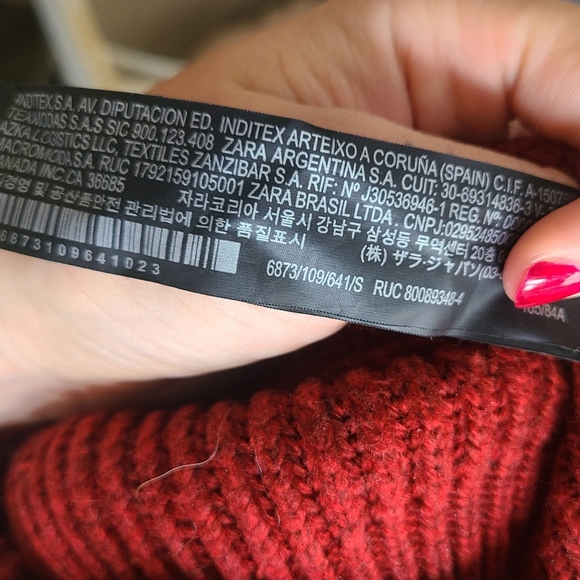 Zara Red Knit S - Picture 4 of 4